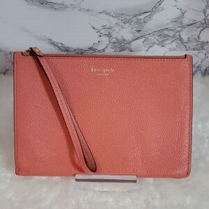 Kate Spade leather Coral Wristlet Clutch